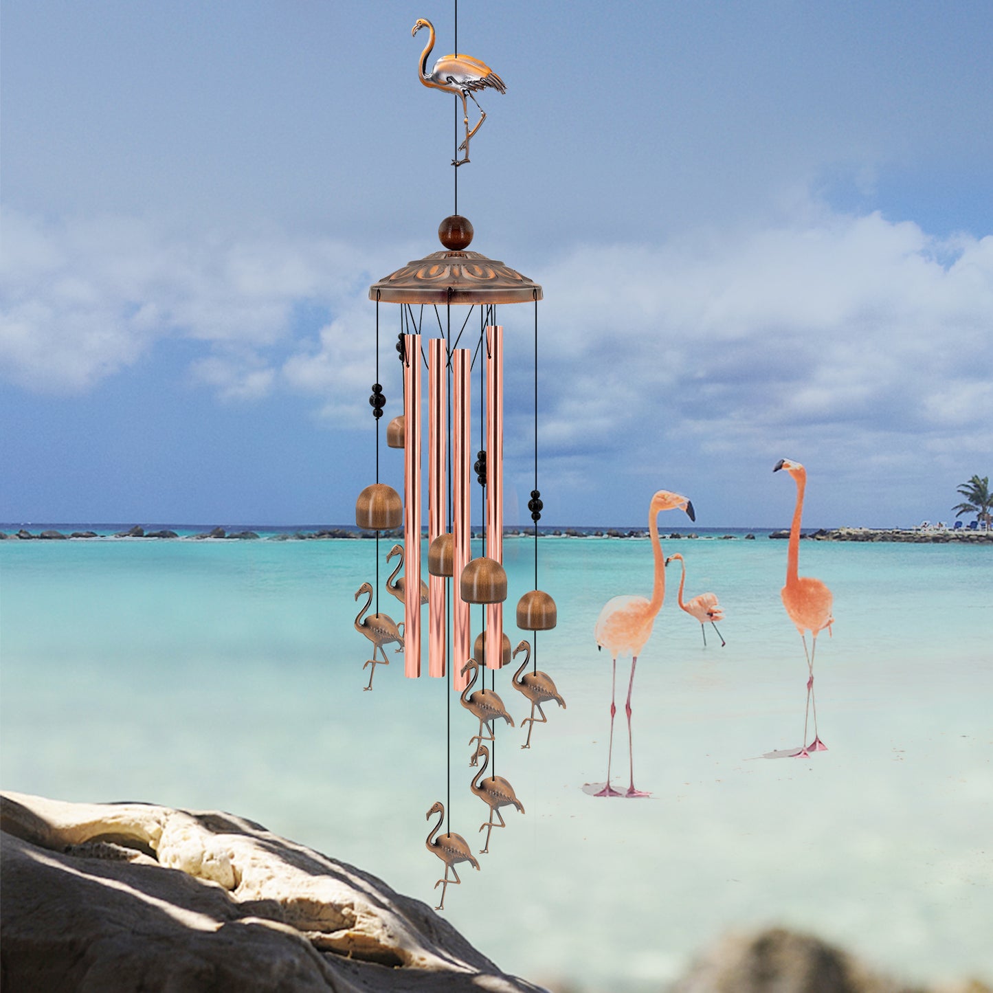 Unique Design Copper Wind Chime Outdoor, Gifts for Women, Mom Gifts,, Garden Decor, Yard Décor