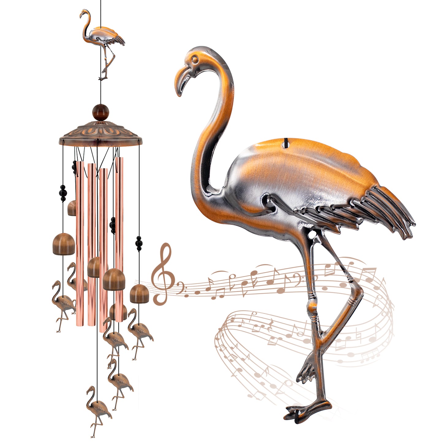 Unique Design Copper Wind Chime Outdoor, Gifts for Women, Mom Gifts,, Garden Decor, Yard Décor