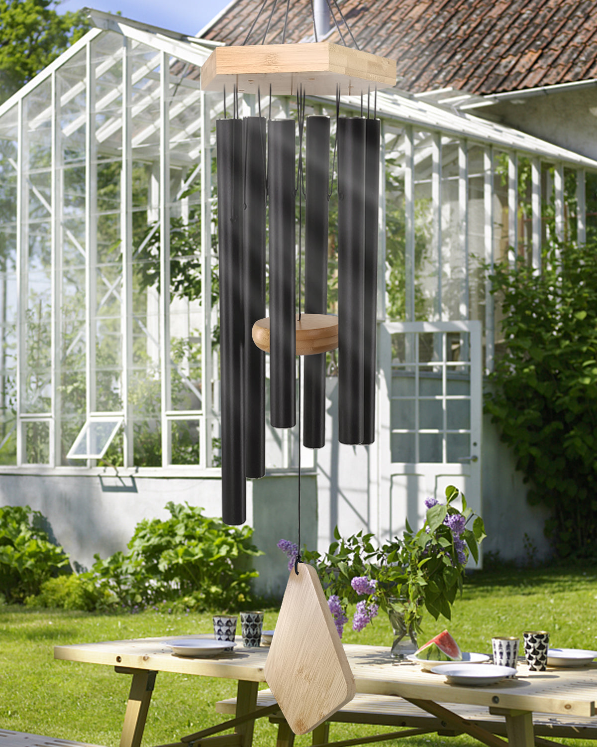 Howarmer 30 Inches Wind Chimes Outdoor, Memorial Wind Chimes with Hook as Gifts for Mother's Day/Housewarming/Christmas, Patio, Garden, Yard, Home Decor.