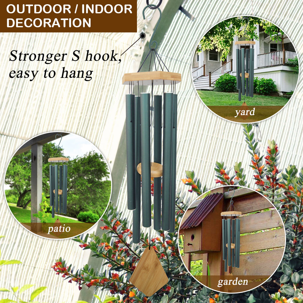 Howarmer Wind Chimes Outdoor Large Deep Tone, 36 Inches Sympathy Wind Chimes Outdoor Memorial Wind Chimes for Mom/Housewarming/Christmas, Wind Chime for Outside Garden, Patio, Home Decor