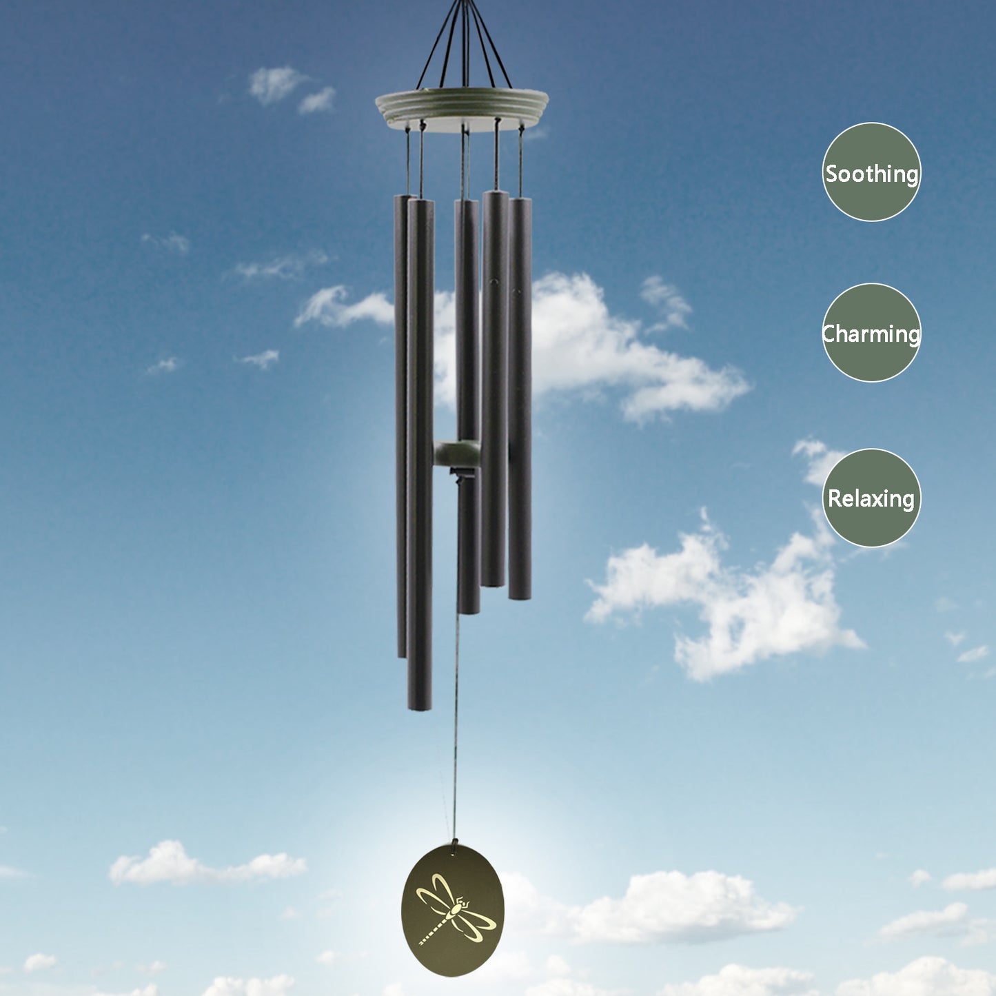 Hummingbird Wind Chimes for Outside, Windchimes Outdoor Tuned Soothing Melody, Memorial Wind Chimes Hummingbird Gifts for Mom/Grandma,Wind Chimes Outdoor Decoration, Patio, Garden, Yard