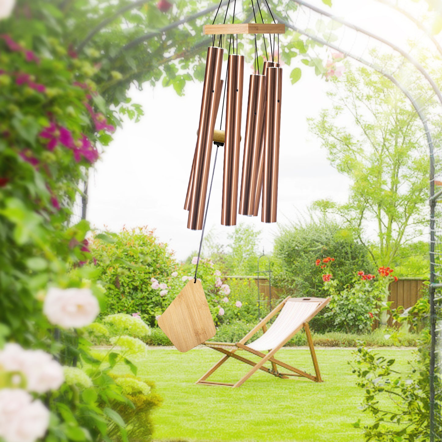 Howarmer 30 Inches Wind Chimes Outdoor, Memorial Wind Chimes with Hook as Gifts for Mother's Day/Housewarming/Christmas, Patio, Garden, Yard, Home Decor