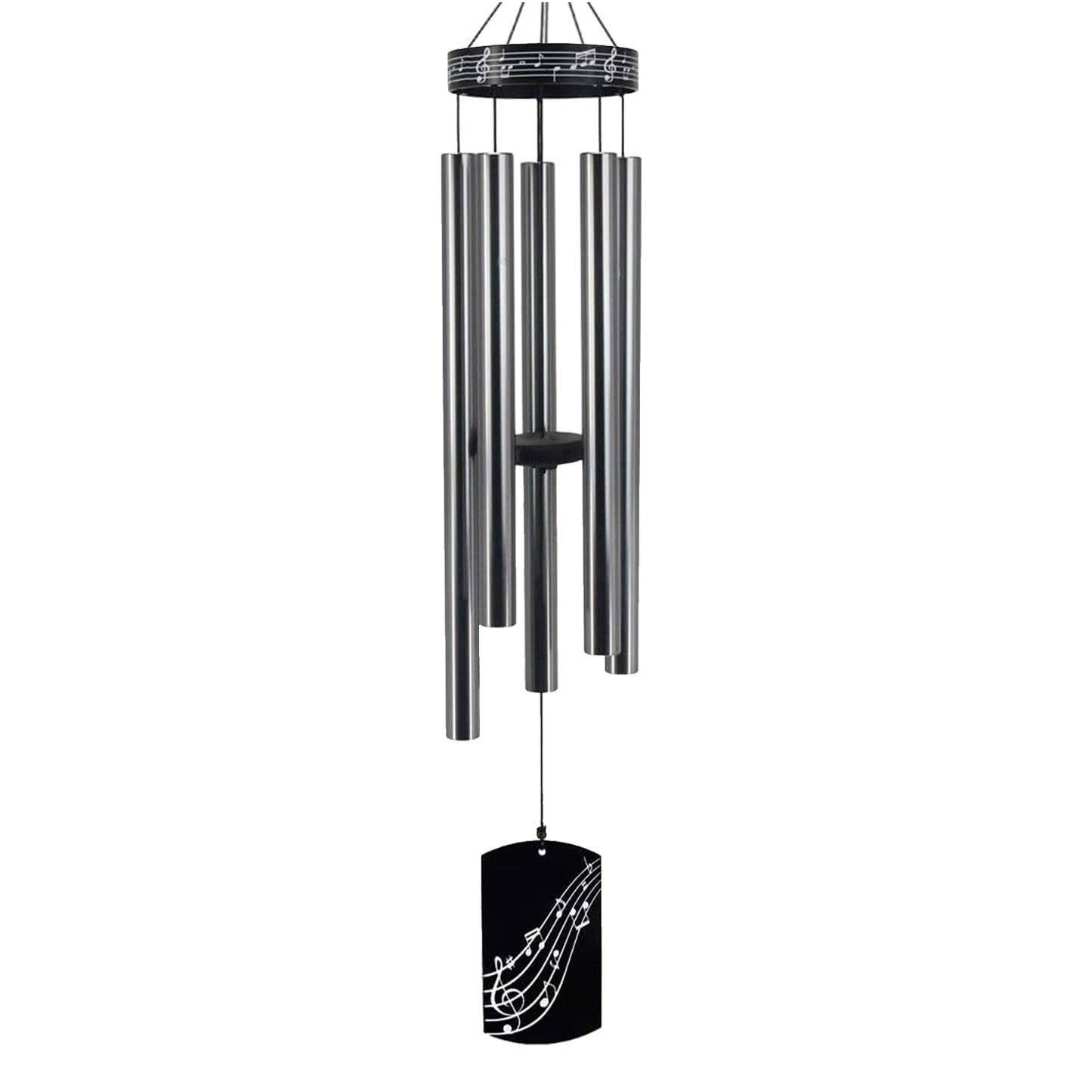 Premium 42-Inch Deep Tone Wind Chimes with 6 Tuned Tubes - Elegant Memorial Chime for Mom, Perfect Housewarming