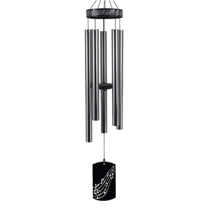 Premium 42-Inch Deep Tone Wind Chimes with 6 Tuned Tubes - Elegant Memorial Chime for Mom, Perfect Housewarming