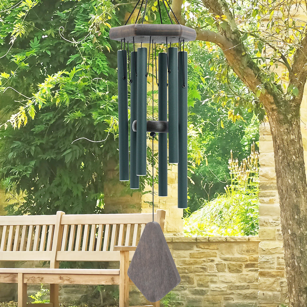 Small Wind Chimes for Outside, 28 Inches Wind Chimes Outdoor Tuned Soothing Melody, Sympathy Wind Chimes for Mom/Housewarming, Wind Chimes Outside Decoration