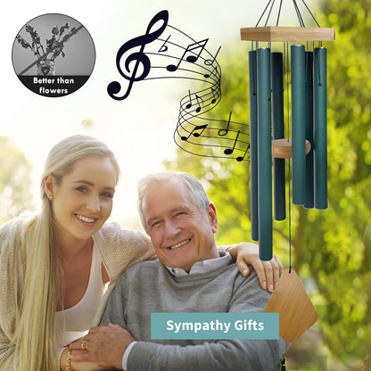 Howarmer 30 Inches Wind Chimes Outdoor, Memorial Wind Chimes with Hook as Gifts for Mother's Day/Housewarming/Christmas, Patio, Garden, Yard, Home Decor