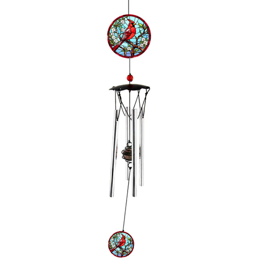 Howarmer Wind Chimes for Outside 24" Cardinal Wind Chimes Outdoor Wind Chimes Home Patio Outdoor Garden Decor Windchimes Outdoors Gift Ideas for Women Mom Grandma Sisters