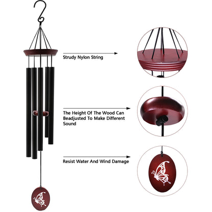 Hummingbird Wind Chimes for Outside, Windchimes Outdoor Tuned Soothing Melody, Memorial Wind Chimes Hummingbird Gifts for Mom/Grandma,Wind Chimes Outdoor Decoration, Patio, Garden, Yard